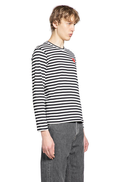 Heart Striped Cotton Long Sleeve T-Shirt