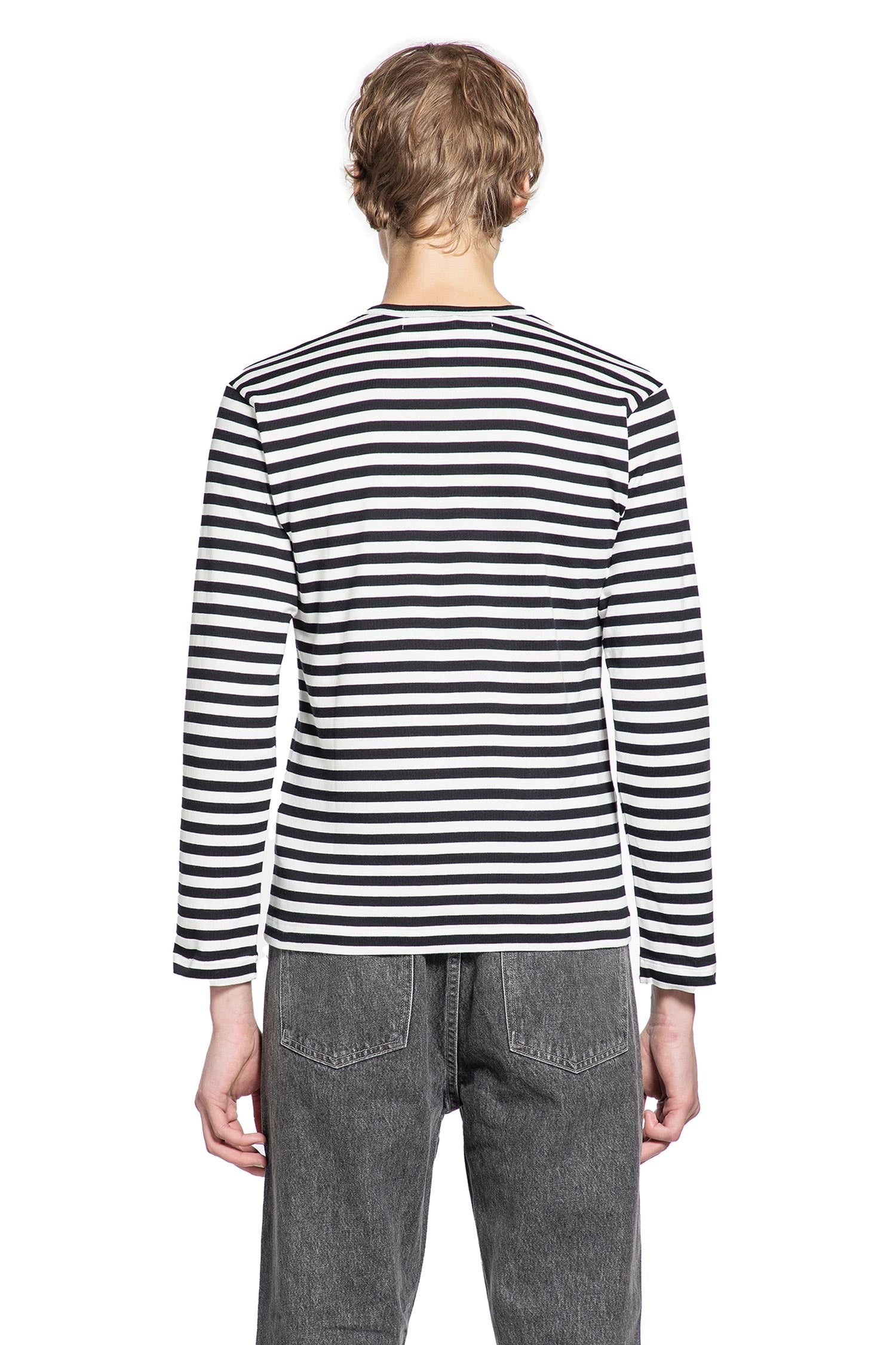 Heart Striped Cotton Long Sleeve T-Shirt