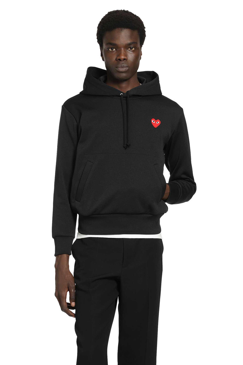 COMME DES GARCONS PLAY Heart Cotton Jersey Hoodie man