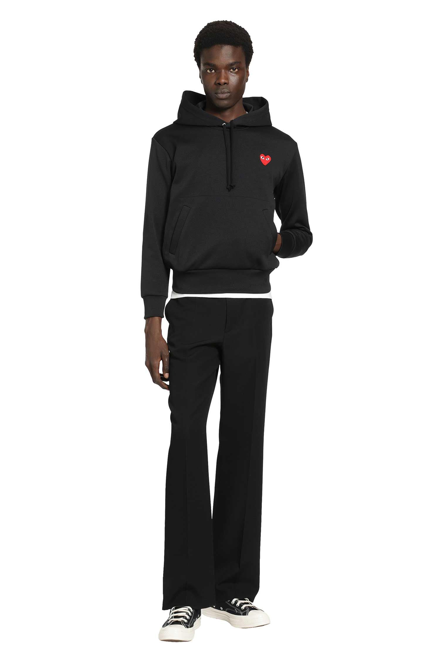 COMME DES GARCONS PLAY Heart Cotton Jersey Hoodie man