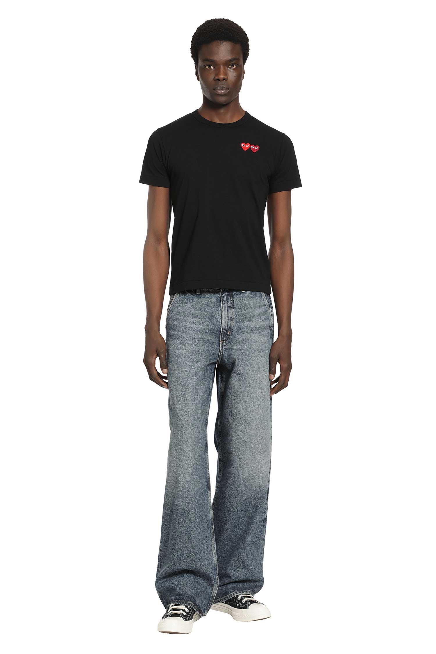 COMME DES GARCONS PLAY Double Heart Cotton T-Shirt man