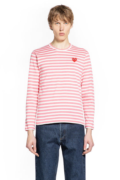 Heart Striped Cotton Long Sleeve T-Shirt
