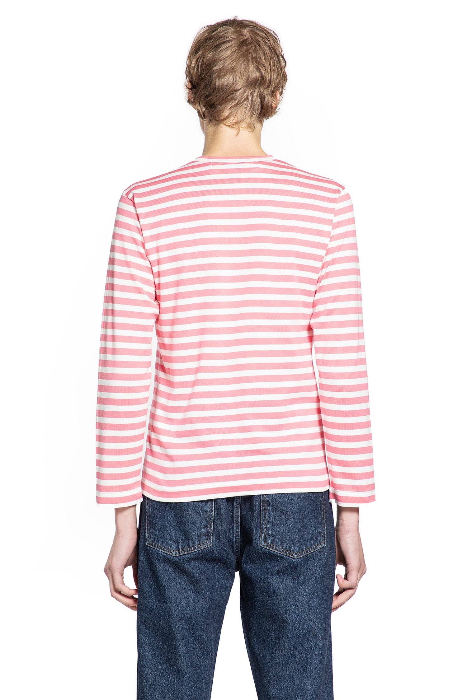 Heart Striped Cotton Long Sleeve T-Shirt