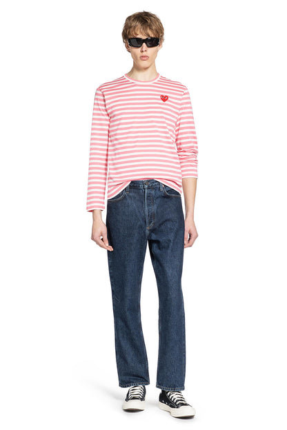 Heart Striped Cotton Long Sleeve T-Shirt