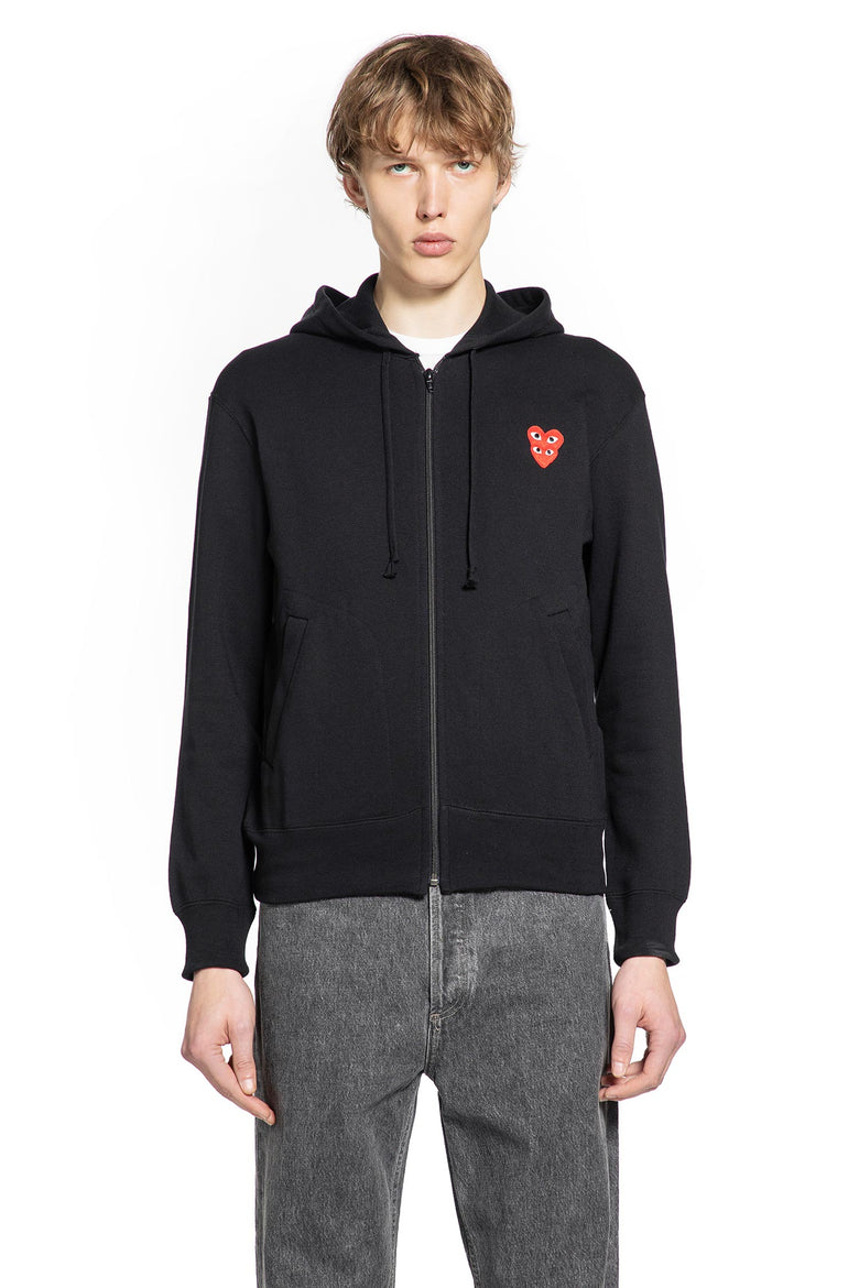 Double Heart Zip-Up Hoodie