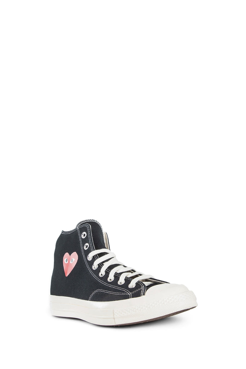 COMME DES GARCONS PLAY UNISEX BLACK SNEAKERS - Antonioli.eu