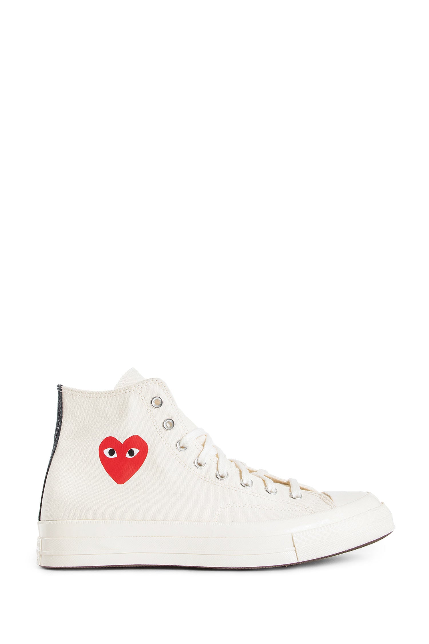 COMME DES GARCONS PLAY UNISEX WHITE SNEAKERS