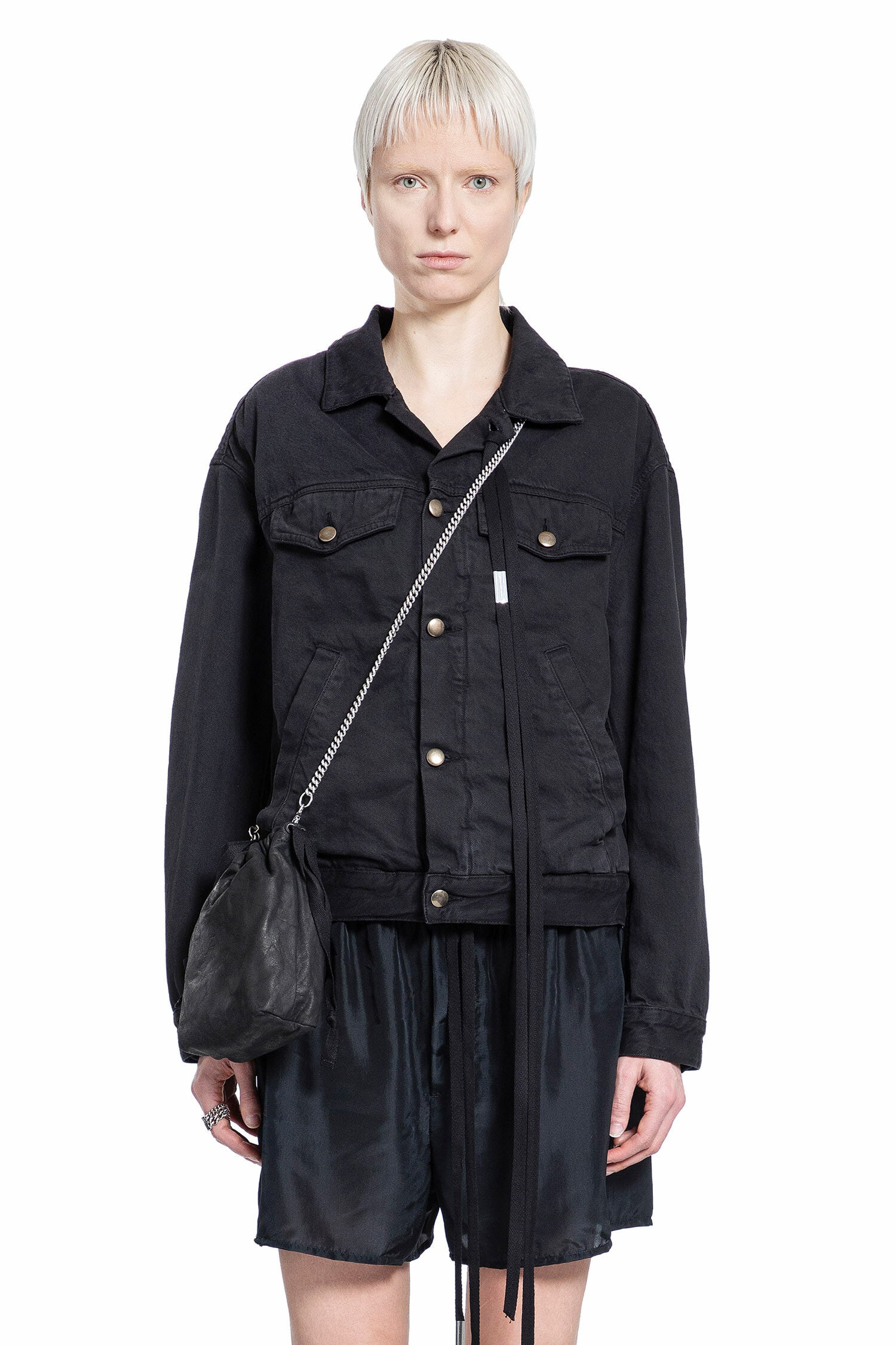 ANN DEMEULEMEESTER WOMAN BLACK JACKETS