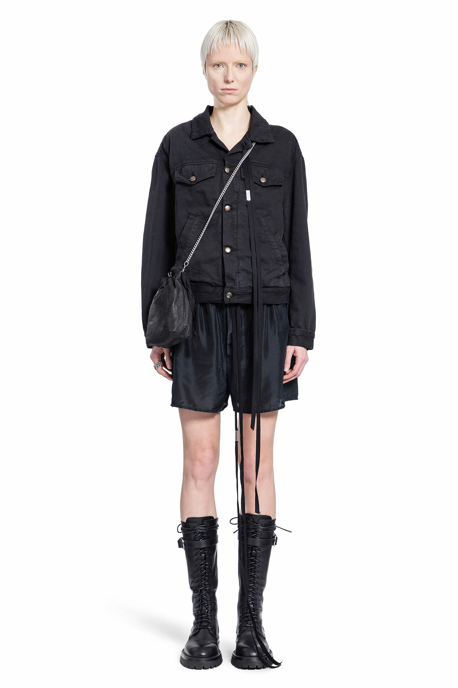 ANN DEMEULEMEESTER WOMAN BLACK JACKETS