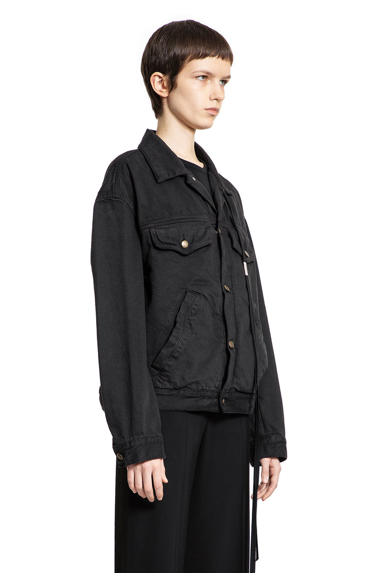 ANN DEMEULEMEESTER WOMAN GREY JACKETS