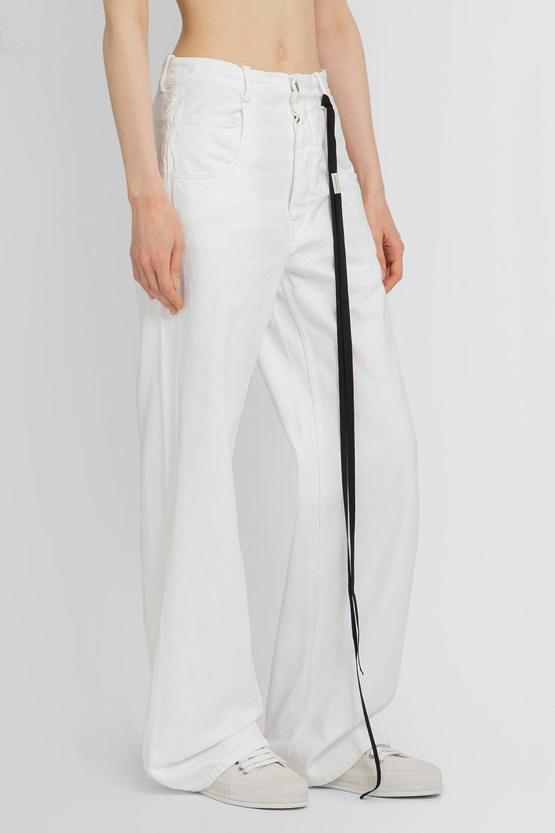 ANN DEMEULEMEESTER WOMAN WHITE JEANS