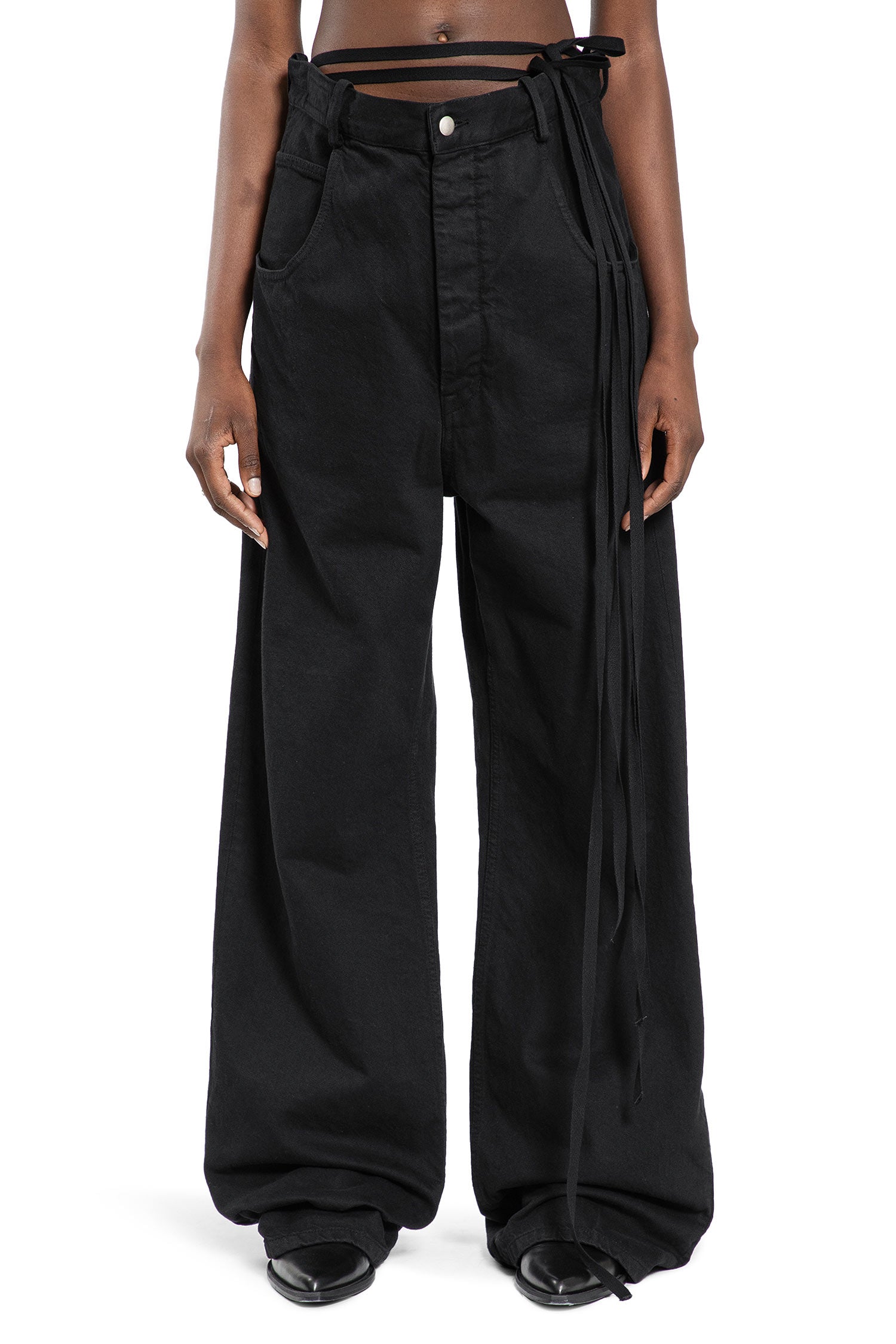 ANN DEMEULEMEESTER WOMAN BLACK JEANS