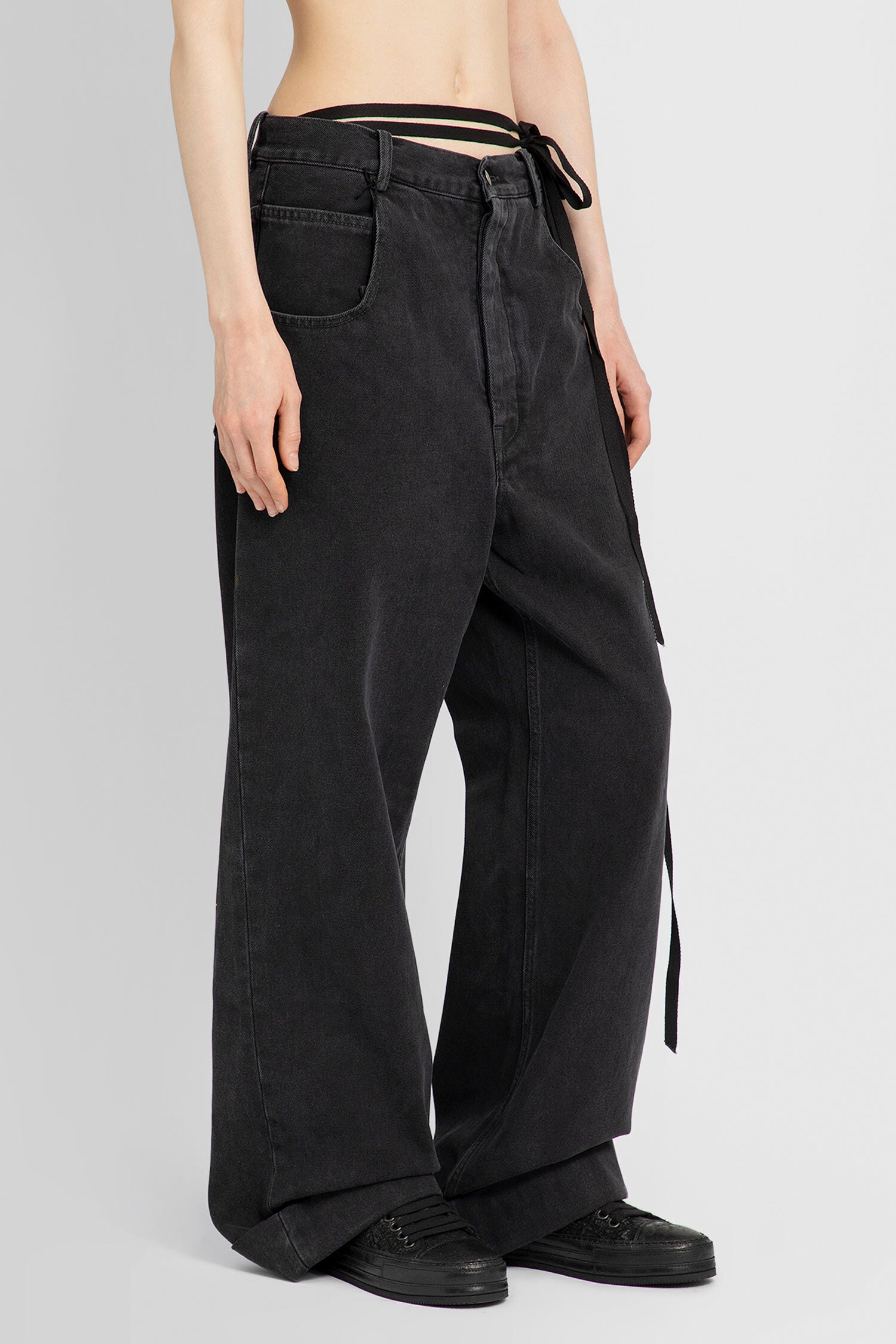 ANN DEMEULEMEESTER WOMAN GREY JEANS