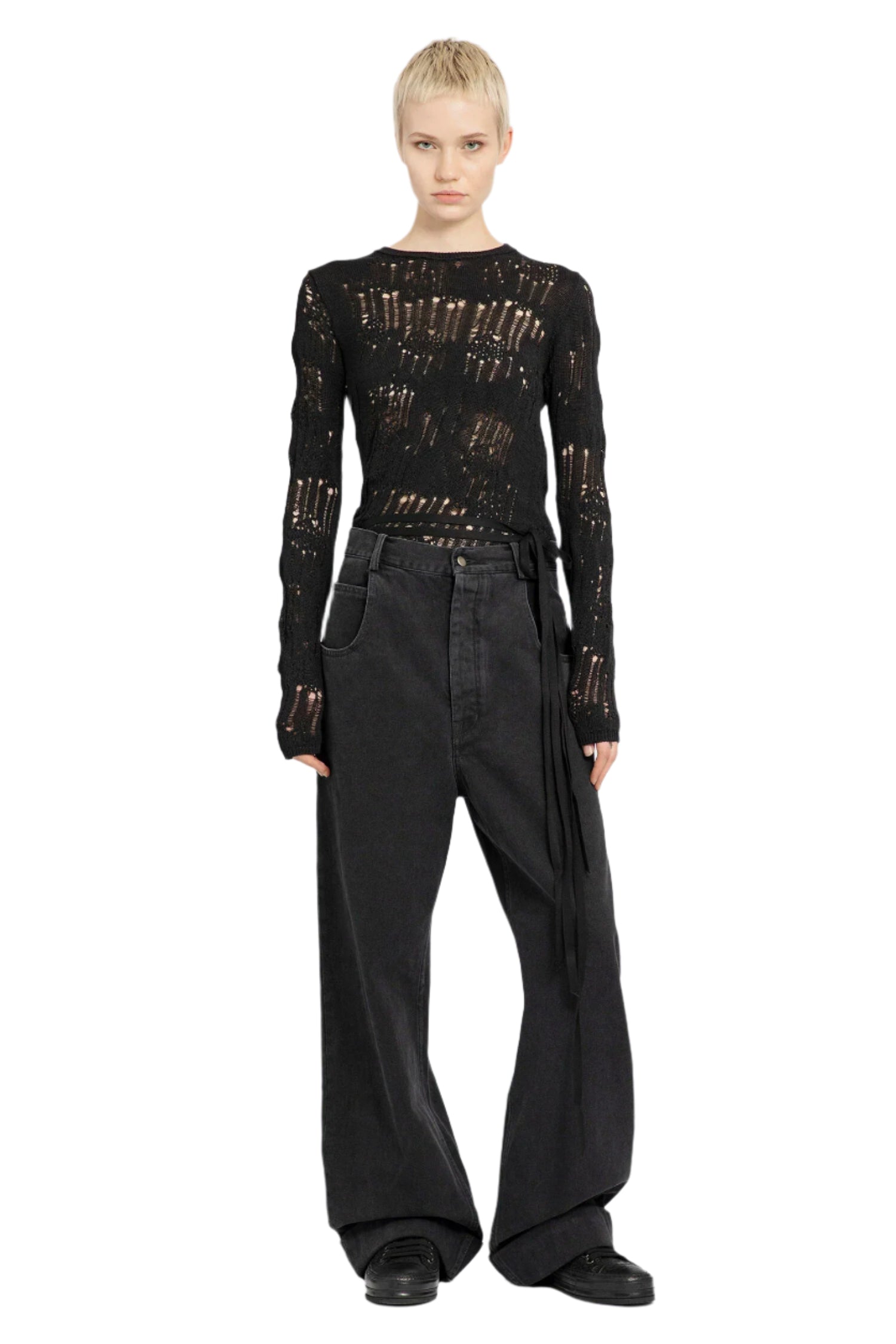 ANN DEMEULEMEESTER WOMAN GREY JEANS - Antonioli.eu