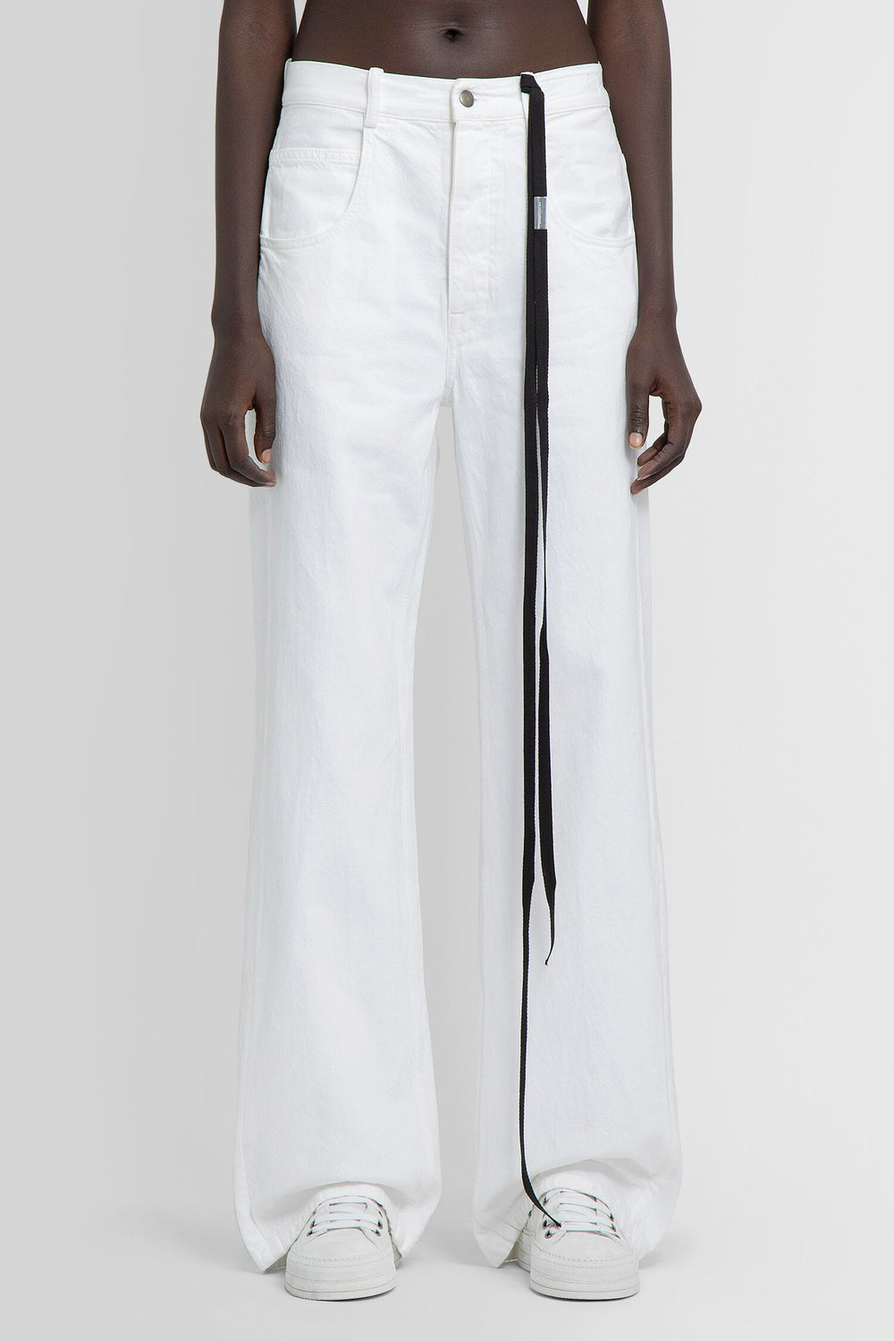 ANN DEMEULEMEESTER WOMAN WHITE JEANS