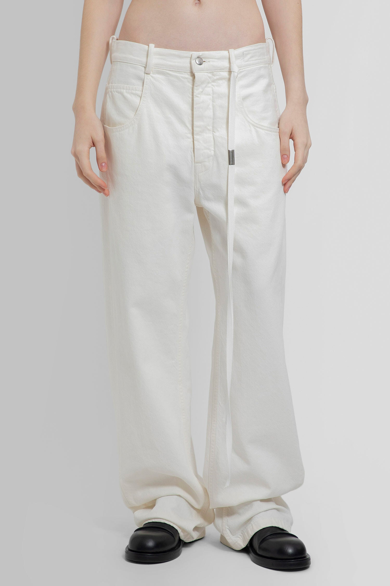 ANN DEMEULEMEESTER WOMAN WHITE JEANS