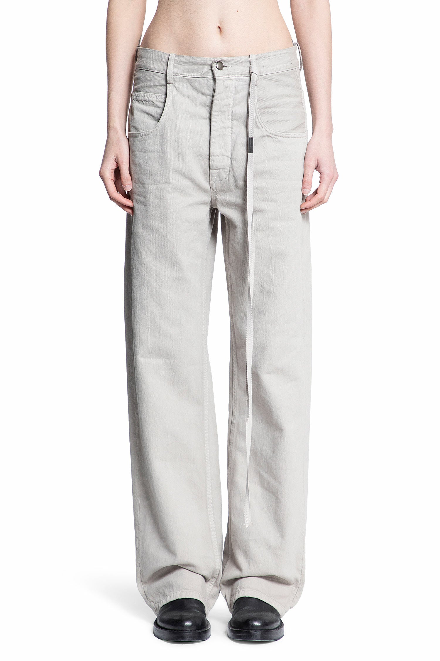 ANN DEMEULEMEESTER WOMAN GREY JEANS