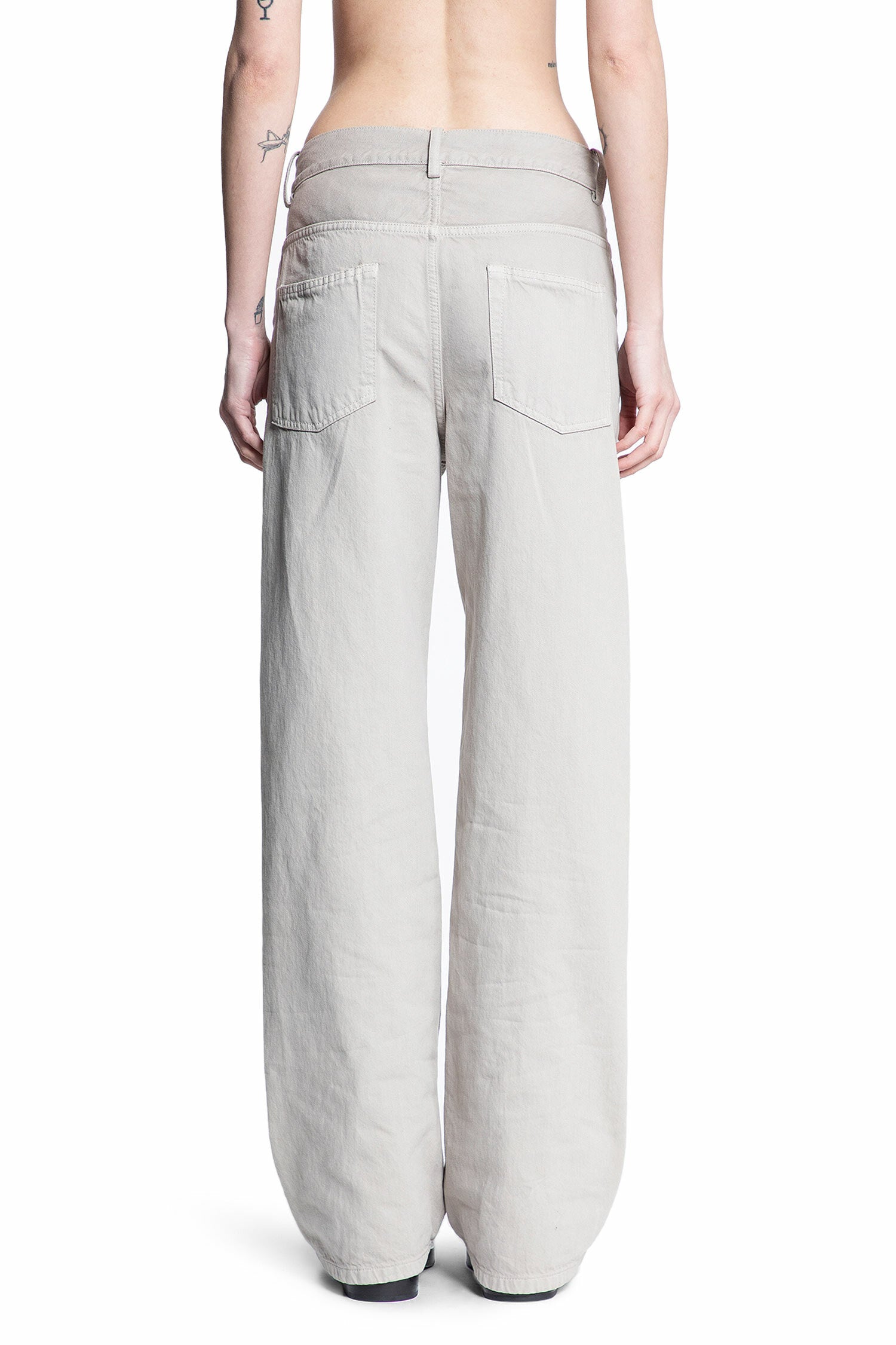 ANN DEMEULEMEESTER WOMAN GREY JEANS