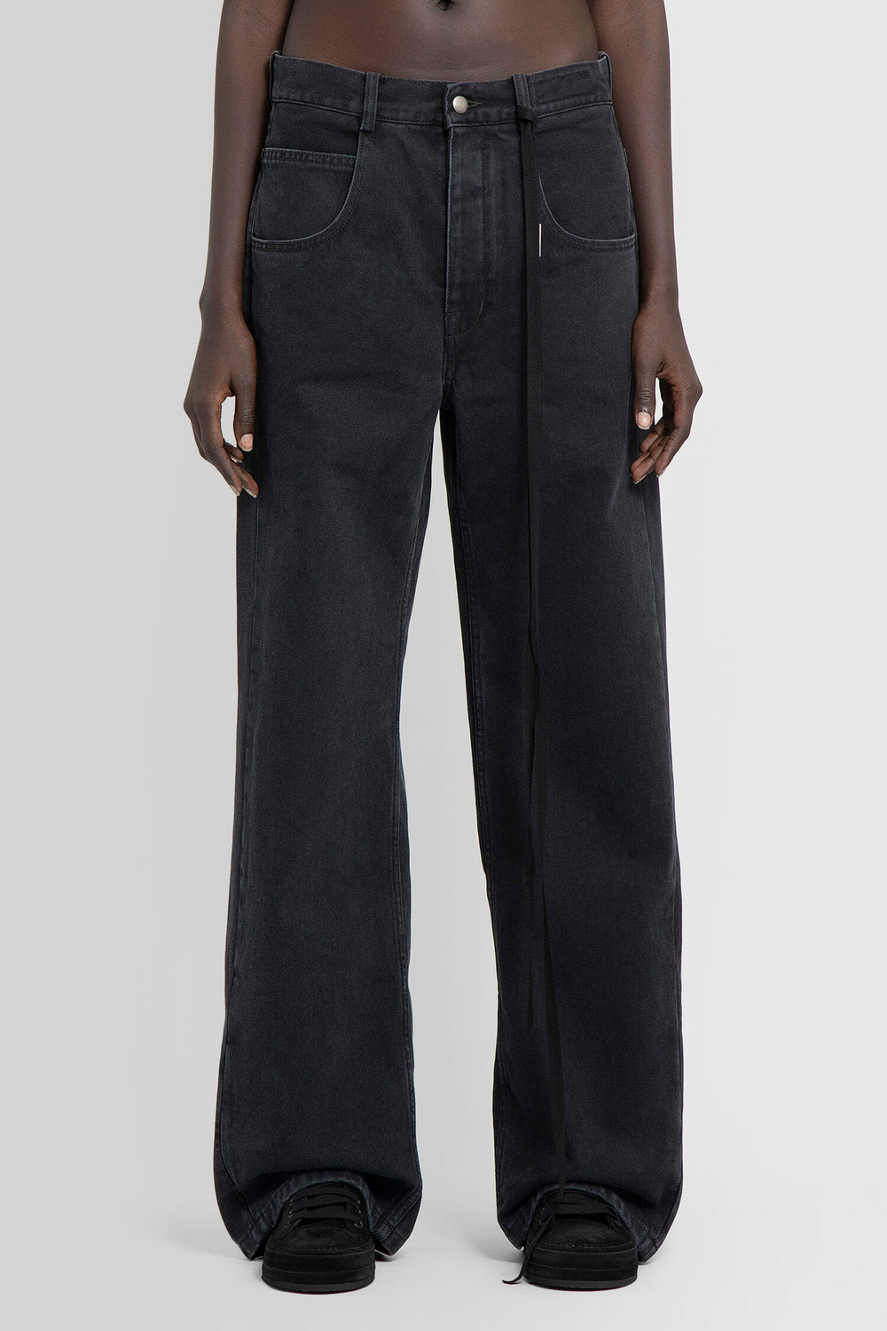 ANN DEMEULEMEESTER WOMAN GREY JEANS