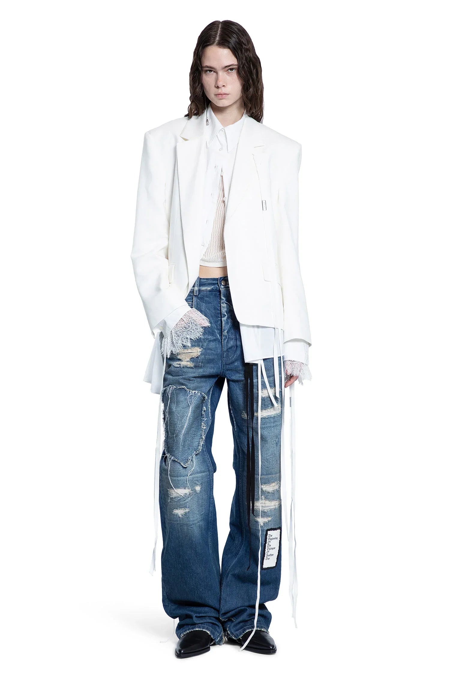 ANN DEMEULEMEESTER WOMAN BLUE JEANS - Antonioli.eu