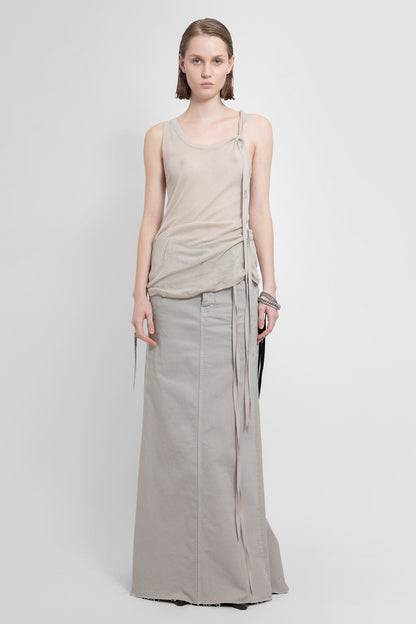 ANN DEMEULEMEESTER WOMAN BEIGE SKIRTS