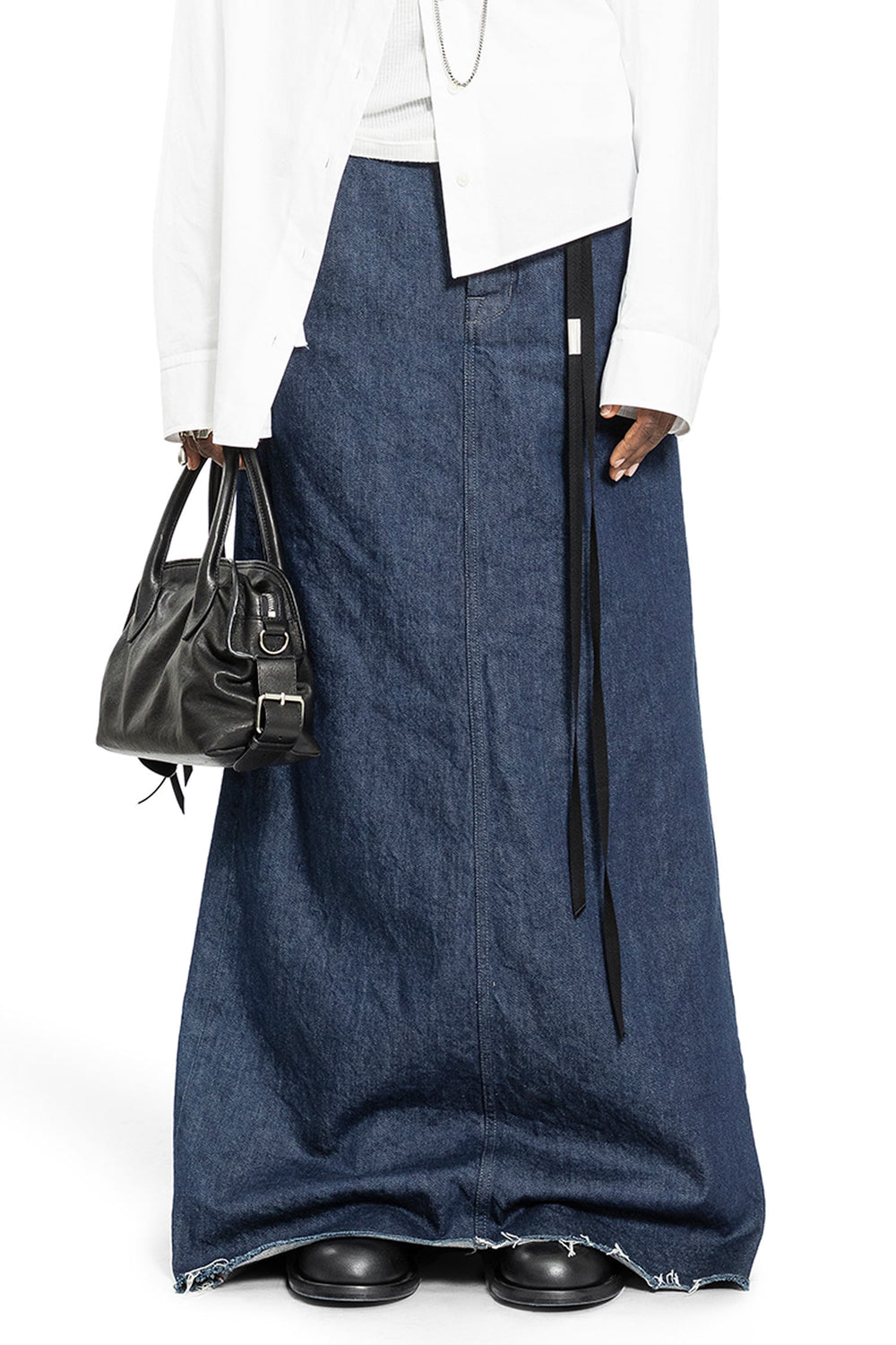 ANN DEMEULEMEESTER WOMAN BLUE SKIRTS