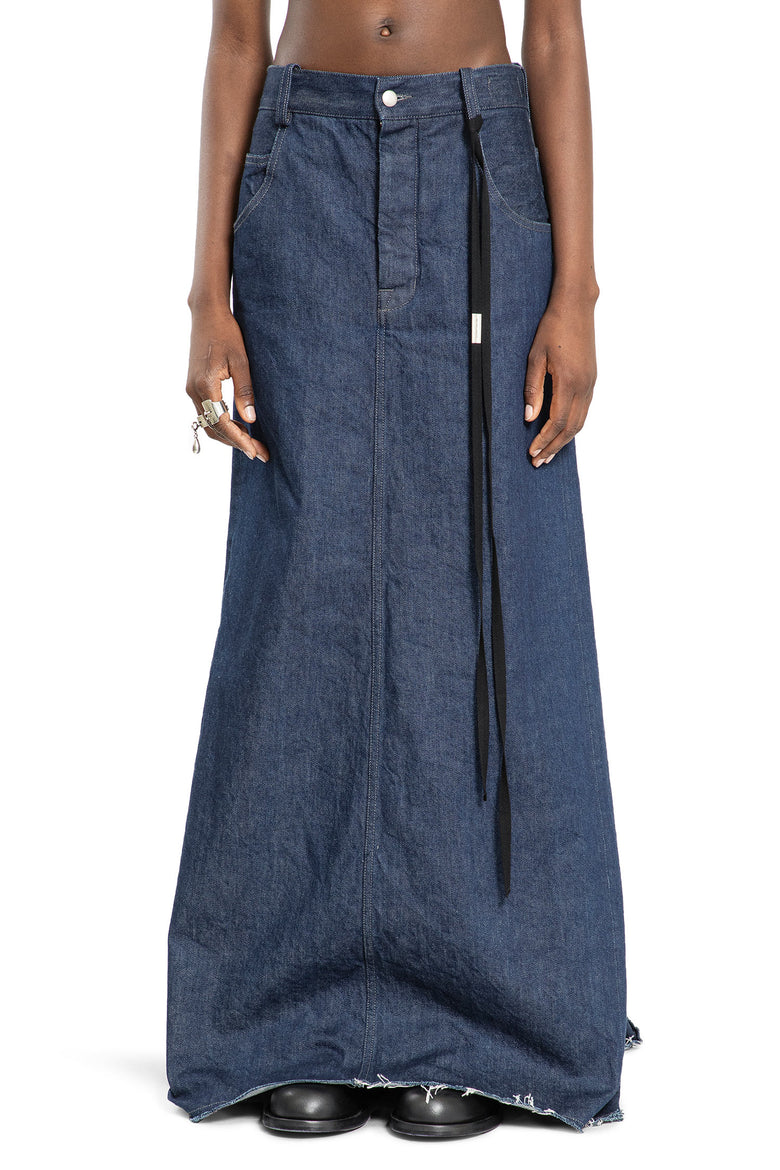 ANN DEMEULEMEESTER WOMAN BLUE SKIRTS