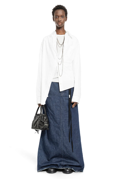 ANN DEMEULEMEESTER WOMAN BLUE SKIRTS