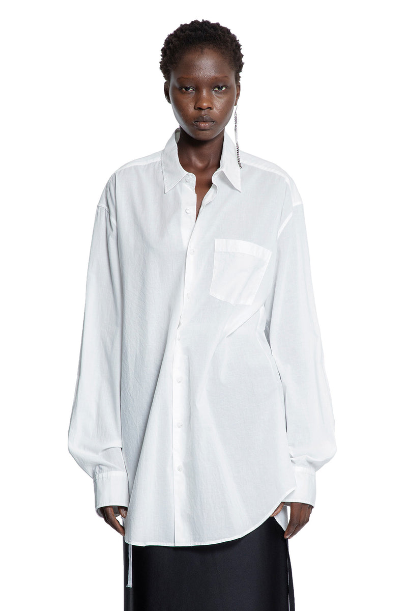 ann demeulemeester shirt dress Ann Demeulemeester black fitted maxi shirt dress in sheer fabric fall 2022