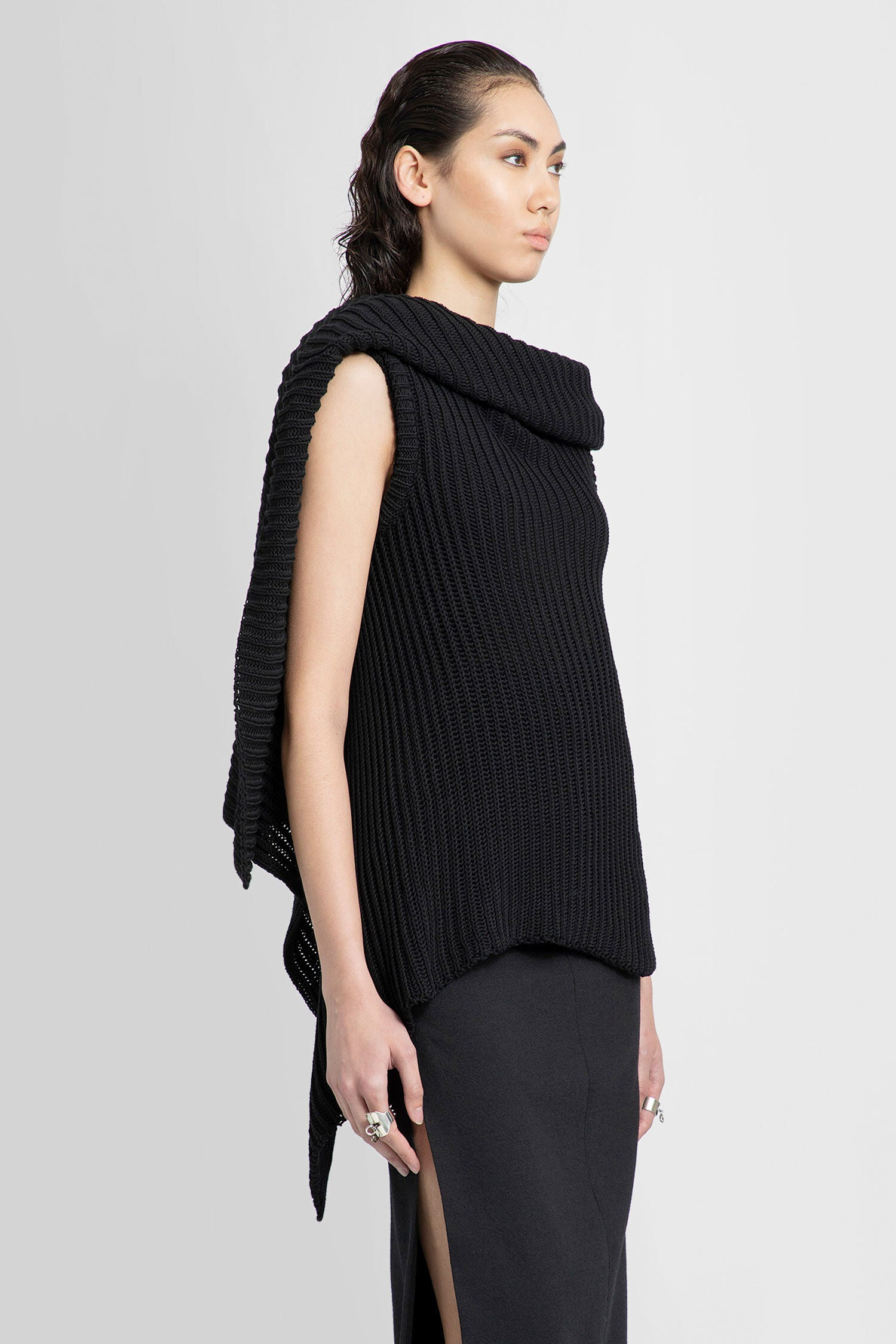 ANN DEMEULEMEESTER WOMAN BLACK TOPS