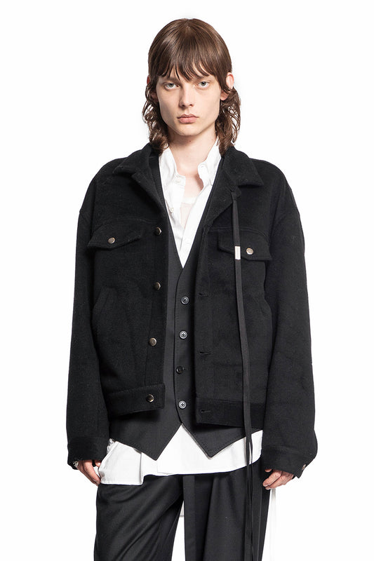 ANN DEMEULEMEESTER MAN BLACK JACKETS