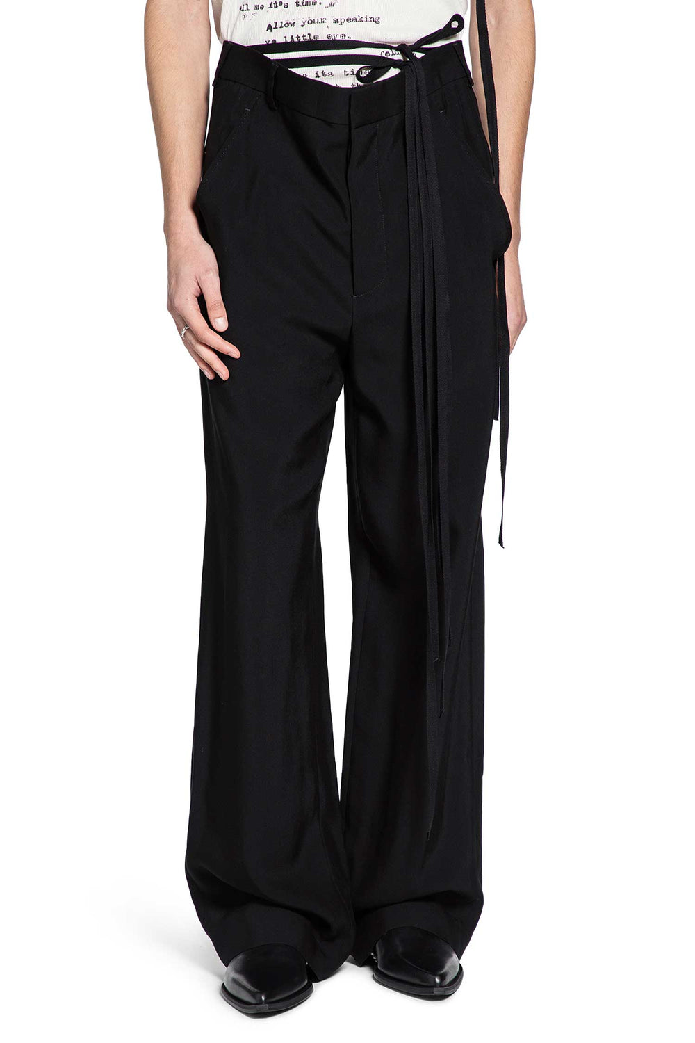 ANN DEMEULEMEESTER Leon Comfort Fit Trousers man