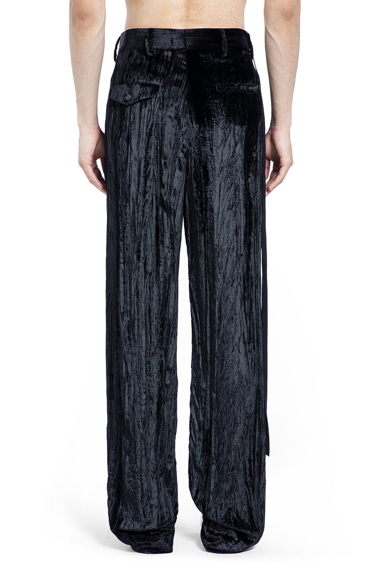 ANN DEMEULEMEESTER Leon Trousers in Froissé Velvet man