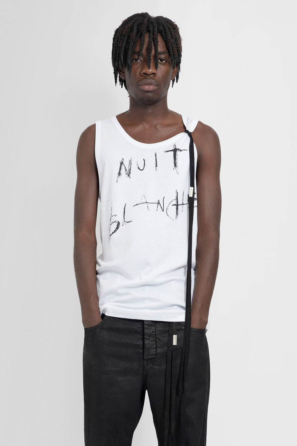 ANN DEMEULEMEESTER MAN WHITE T-SHIRTS & TANK TOPS