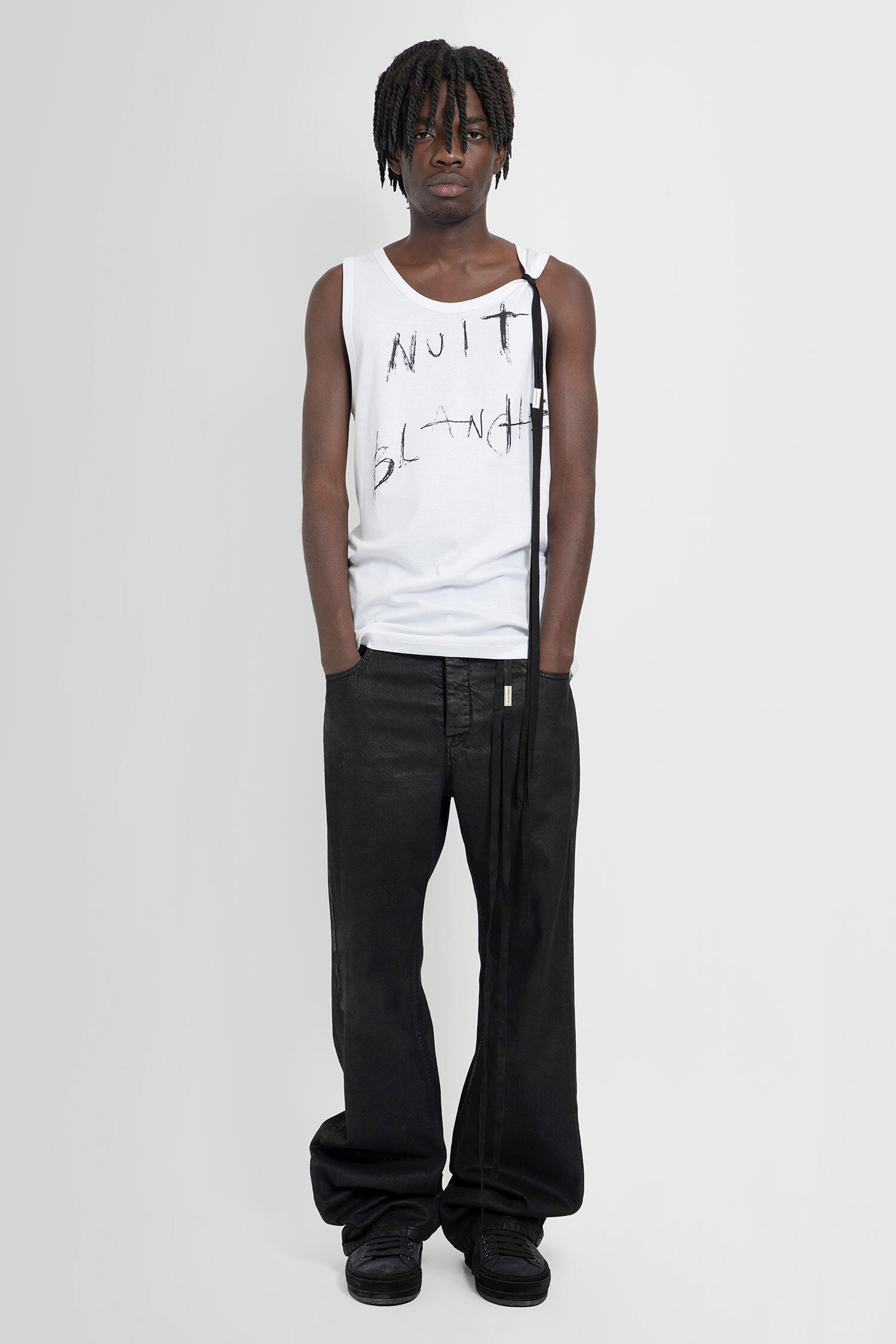 ANN DEMEULEMEESTER MAN WHITE T-SHIRTS & TANK TOPS