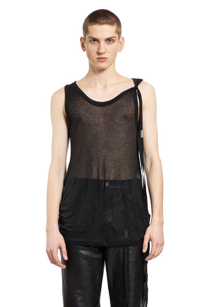 Antonioli ANN DEMEULEMEESTER MAN BLACK T-SHIRTS & TANK TOPS