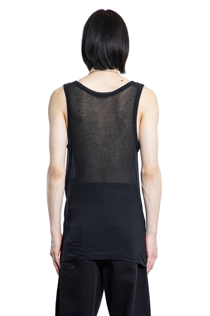 ANN DEMEULEMEESTER MAN BLACK T-SHIRTS & TANK TOPS