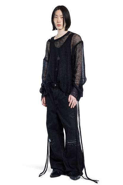 ANN DEMEULEMEESTER MAN BLACK T-SHIRTS & TANK TOPS