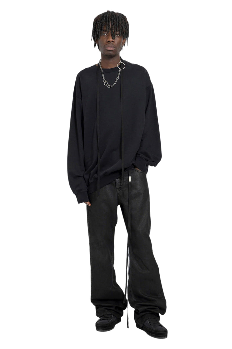 ANN DEMEULEMEESTER MAN BLACK SWEATSHIRTS - Antonioli.eu