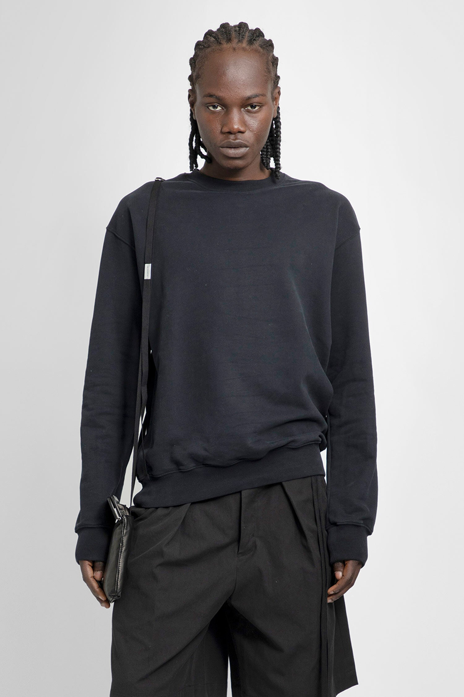 ANN DEMEULEMEESTER MAN BLACK SWEATSHIRTS