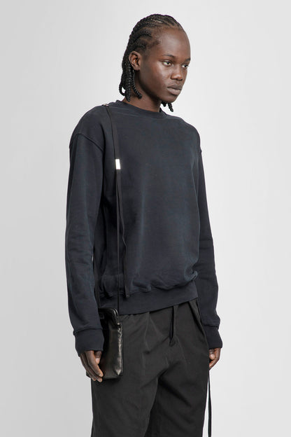 ANN DEMEULEMEESTER MAN BLACK SWEATSHIRTS