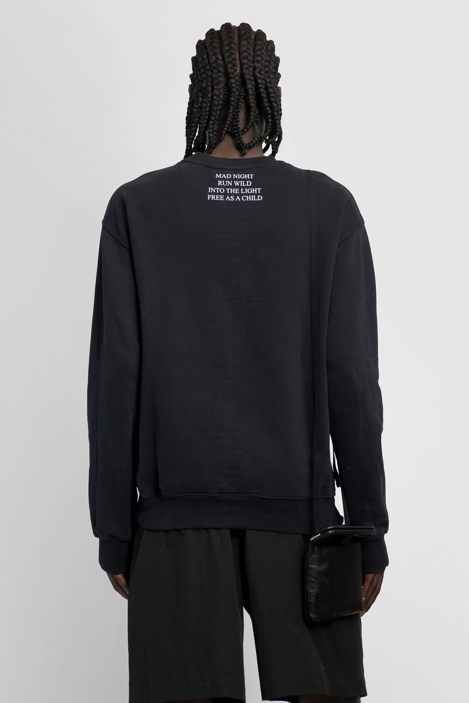 ANN DEMEULEMEESTER MAN BLACK SWEATSHIRTS