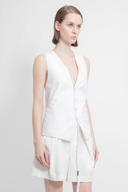 ANN DEMEULEMEESTER WOMAN WHITE VESTS