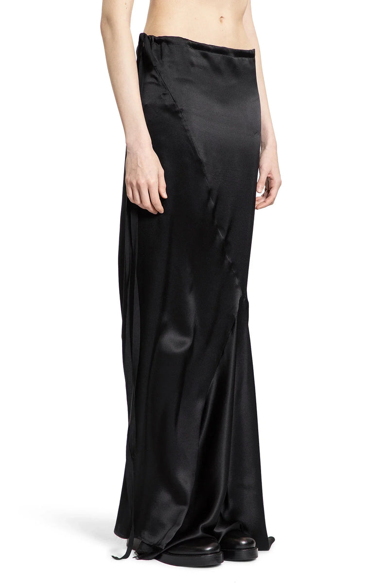 Eveline Long Bias Skirt in Washed Silk Satin - Antonioli.eu