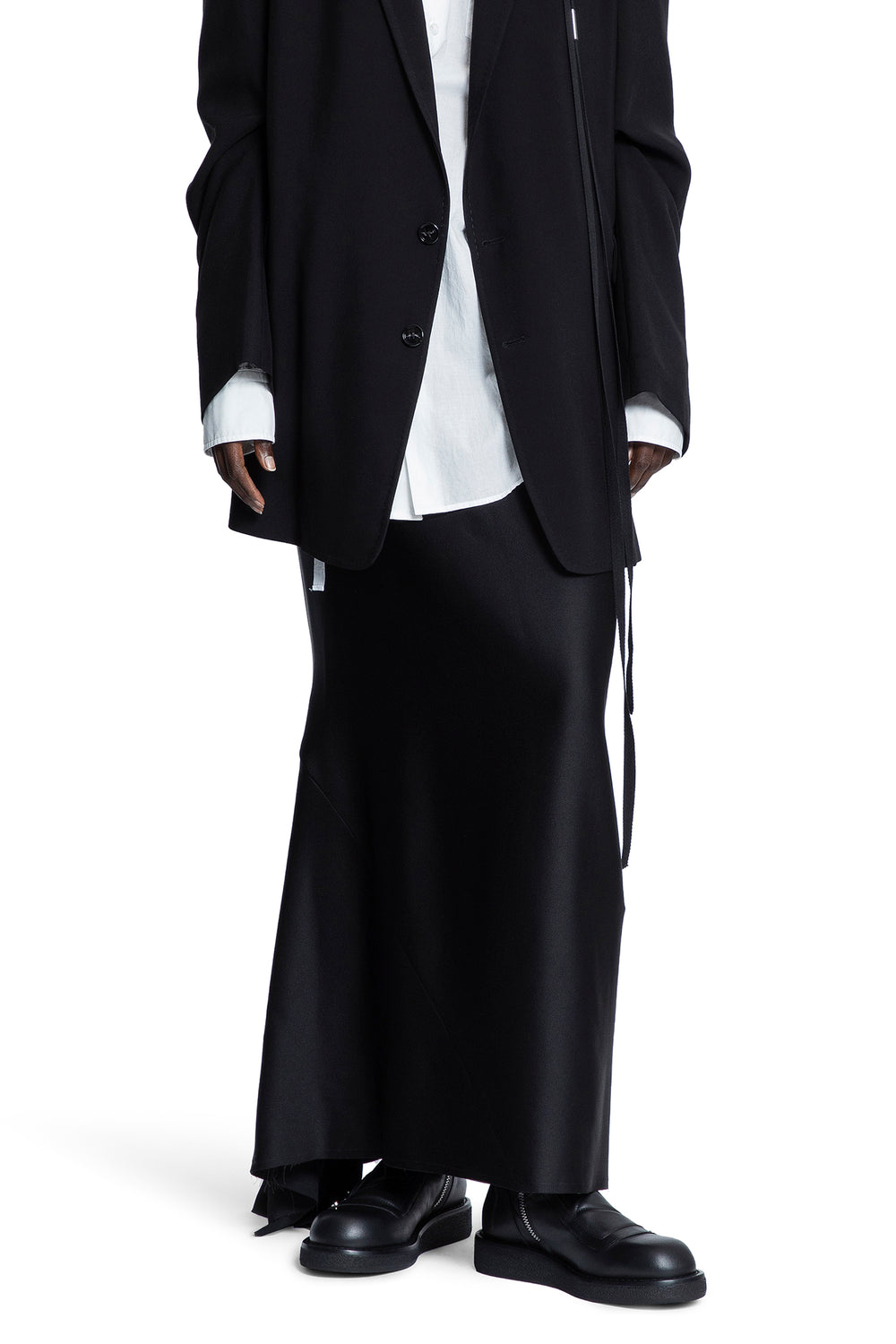 ANN DEMEULEMEESTER Eveline Long Bias Skirt in Cady Satin woman