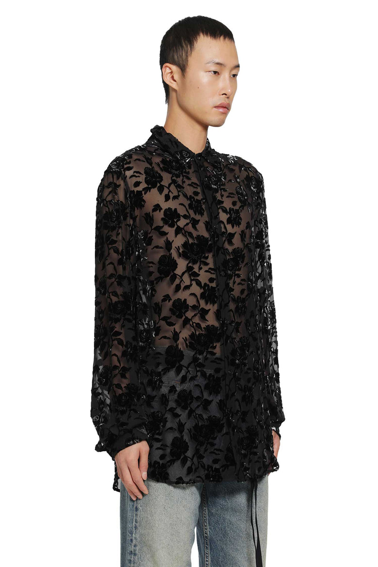 ANN DEMEULEMEESTER Andre Roses Dévoré Shirt man