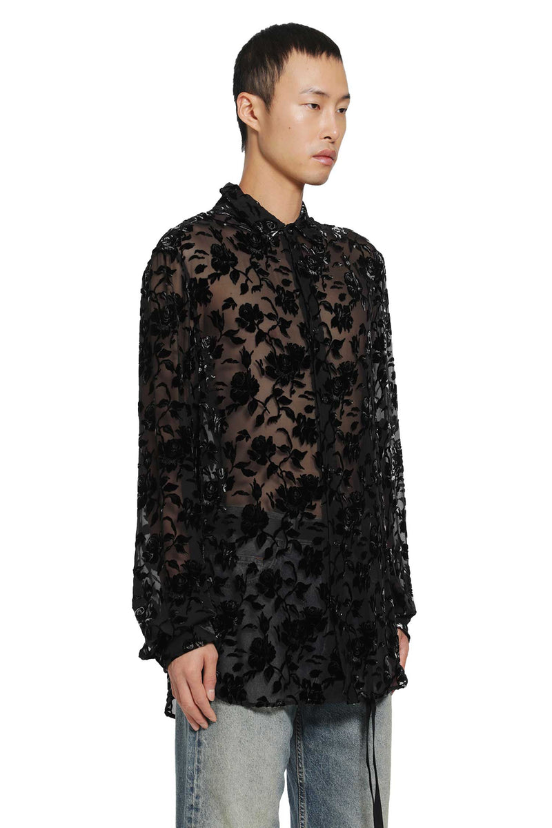 ANN DEMEULEMEESTER Andre Roses Dévoré Shirt man