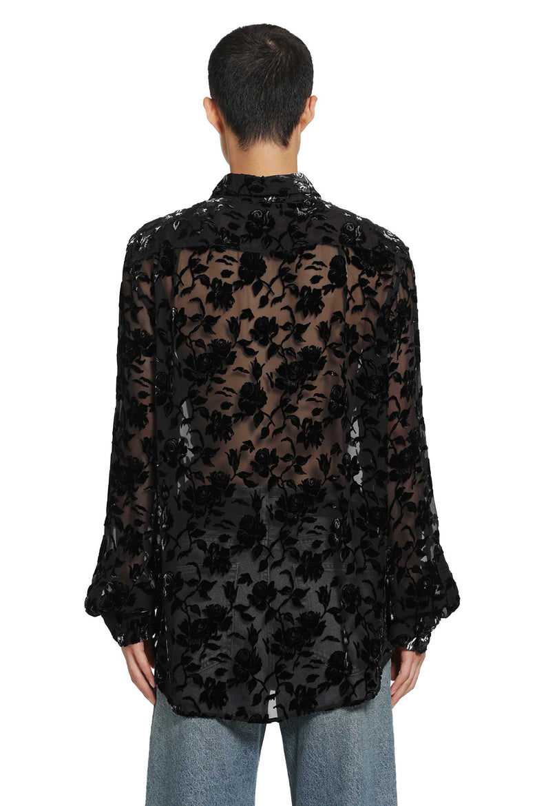 ANN DEMEULEMEESTER Andre Roses Dévoré Shirt man
