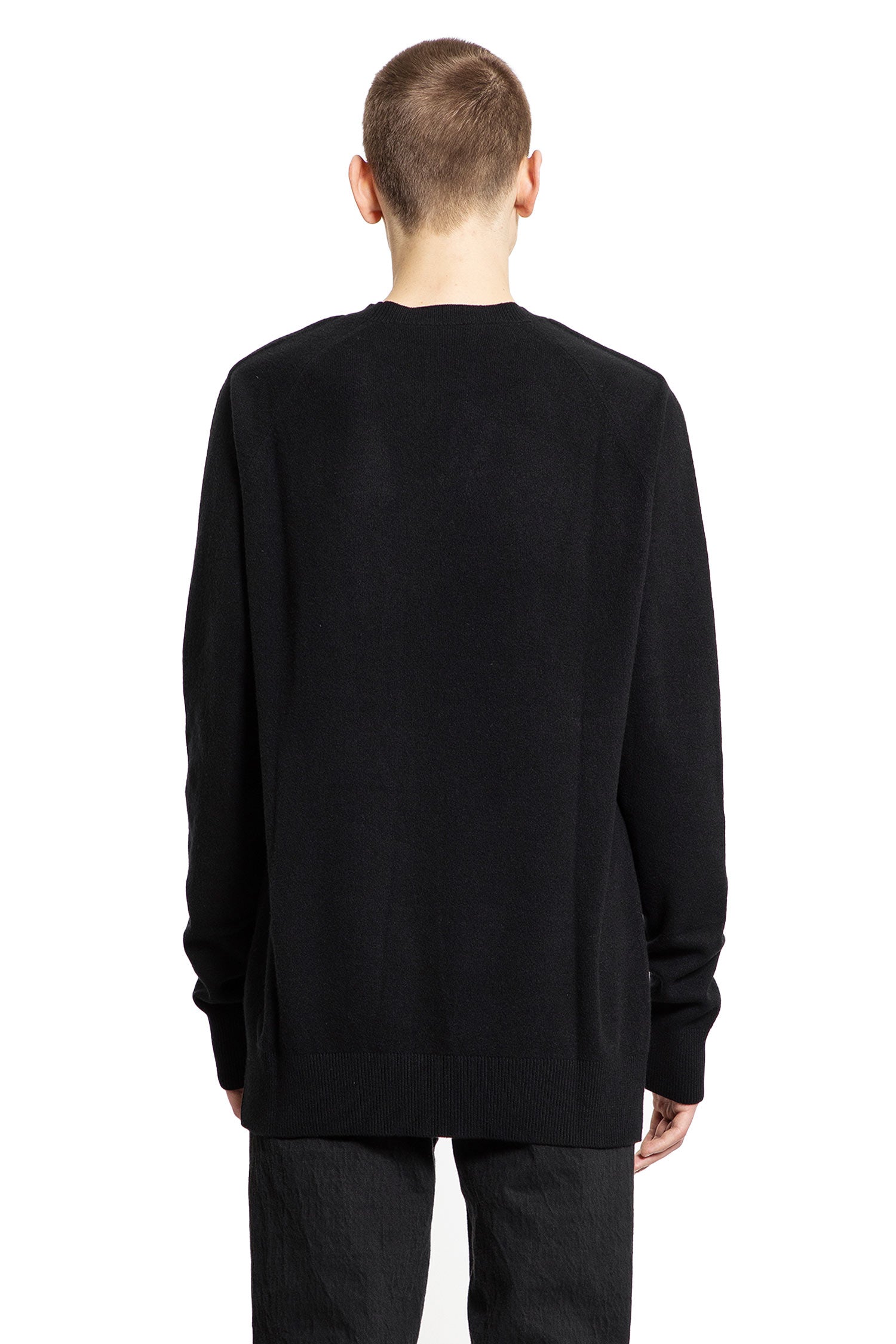 ANN DEMEULEMEESTER MAN BLACK KNITWEAR