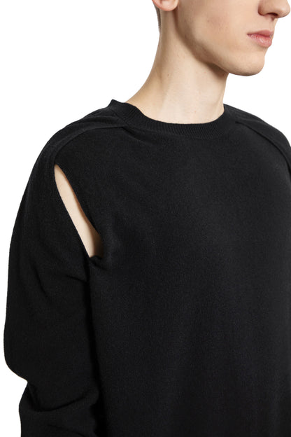 ANN DEMEULEMEESTER MAN BLACK KNITWEAR